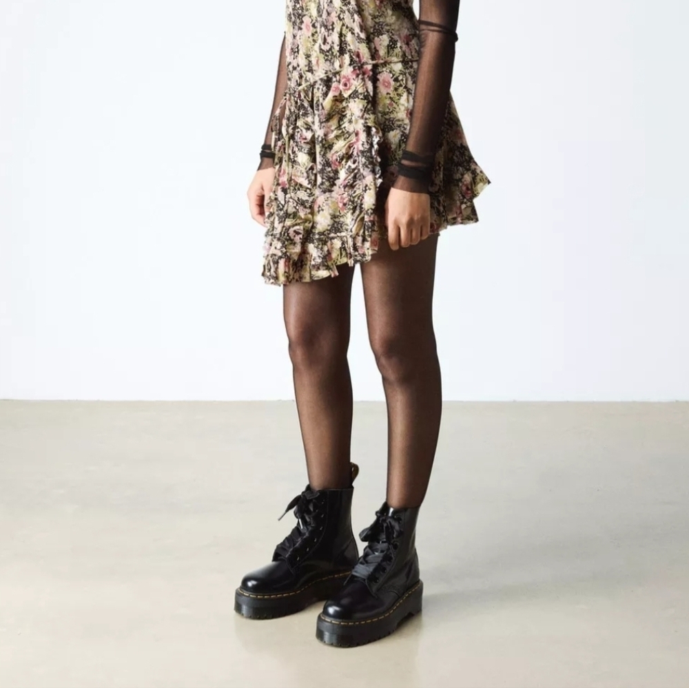Dr Martens MOLLY Women's Leather Platform Boots - Picture 2 of 6